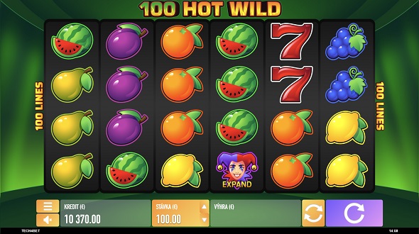 100 Hot Wild v Synot Tip online kasíne