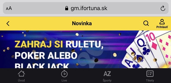 Fortuna na mobile