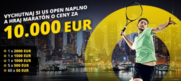 Hraj pri US Open 2017 o 10 000 € u Fortuny