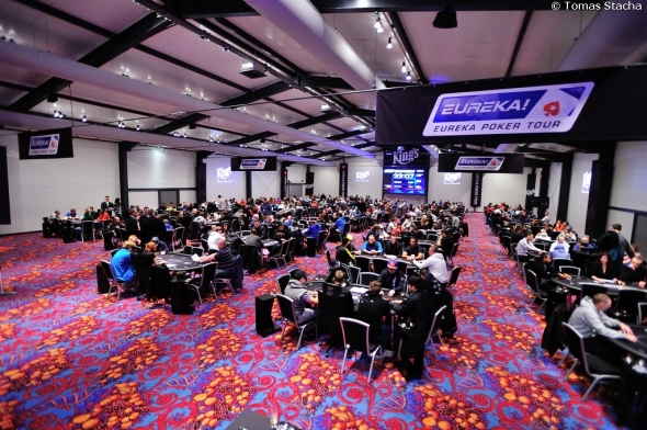 Pohľad na nový poker room v King's Casino Rozvadov počas Eureka Poker Tour