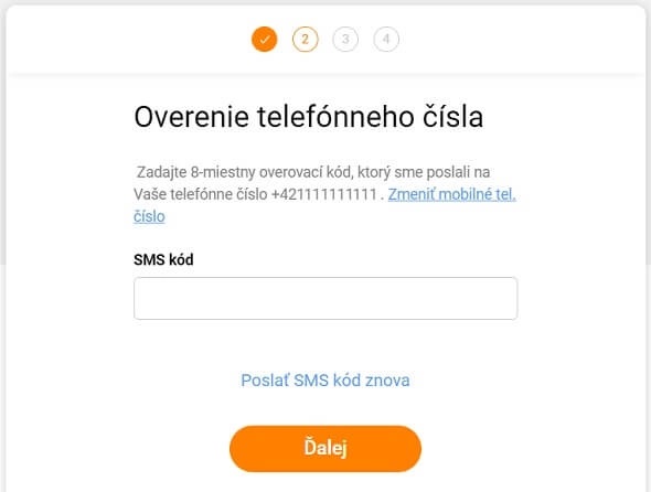 Overenie telefónneho čísla v Niké Svet hier