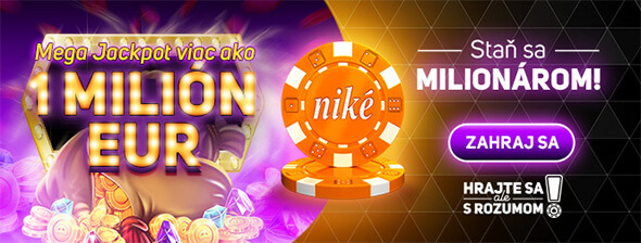 Niké Mega Jackpot vias ako 1 000 000 EUR