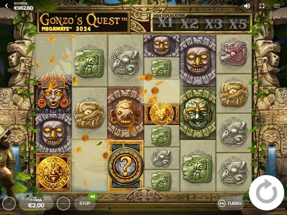 Gonzo's Quest MegaWays - bonusová funkcia Avalanche