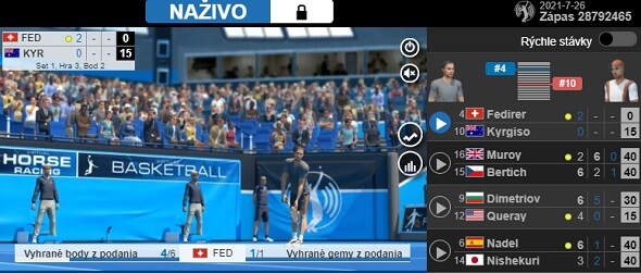 Virtuálne hry v DOXXbete - Tenis