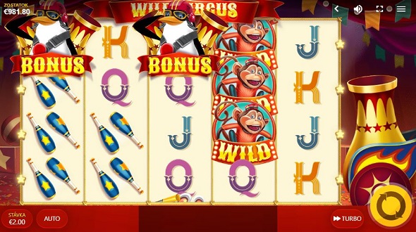 Online automat Wild Circus - veselý hrací automat