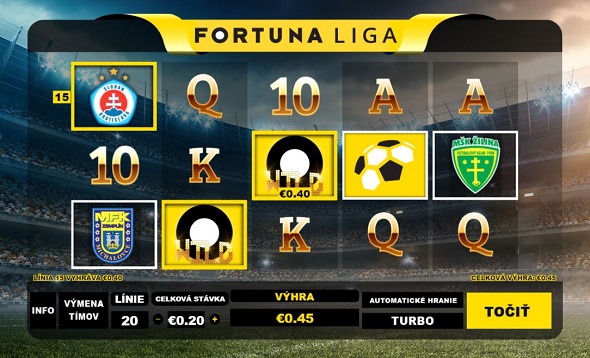 Online automat FORTUNA:LIGA od Playtechu