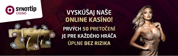 50 pretočení bez rizika od SYNOT TIP casina