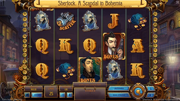 Sherlock. A Scandal in Bohemia hrací automat