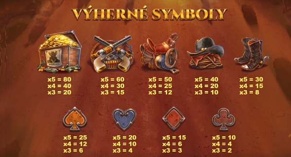 Výherné Symboly v Bounty Raind