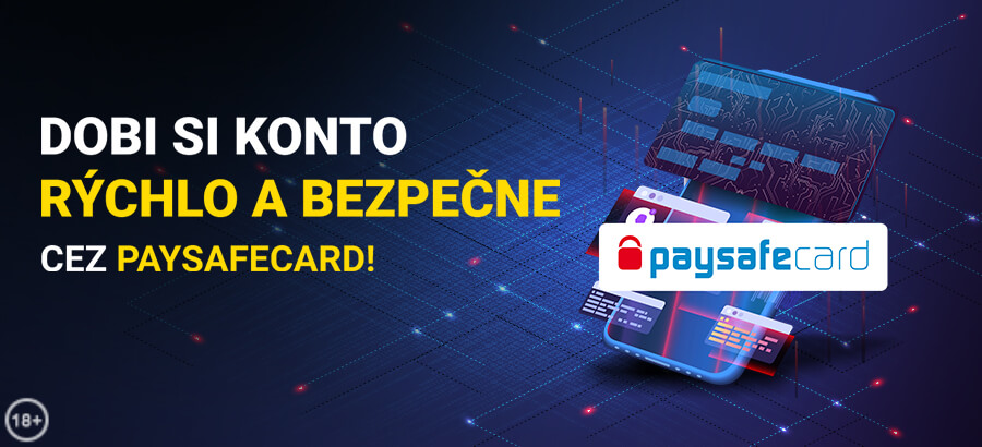 Zaregistruj sa vo Fortune a dobi si konto jednoducho cez Paysafecard