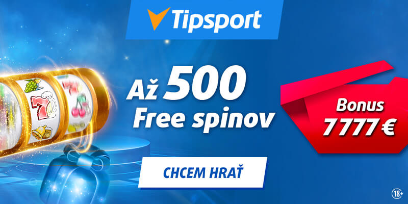 500 free spinov v Tipsporte