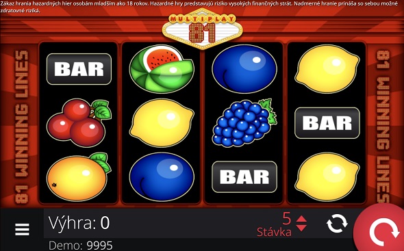 Multiplay 81 v Betor casino SK