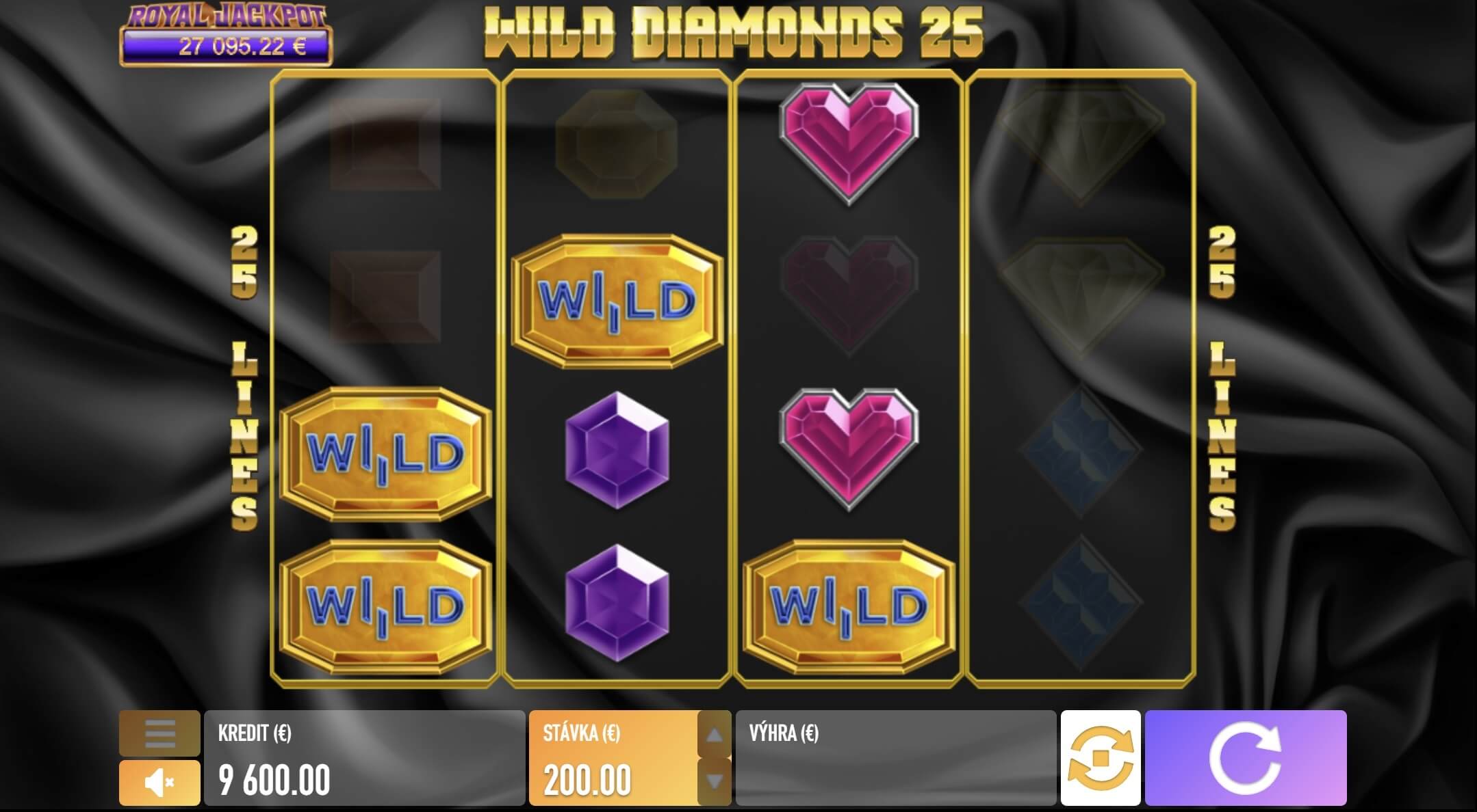Wild Diamonds 25 v online casine Tipsport SK