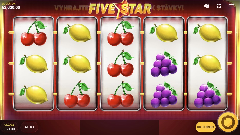 Online automat Five Star v Niké Svet hier