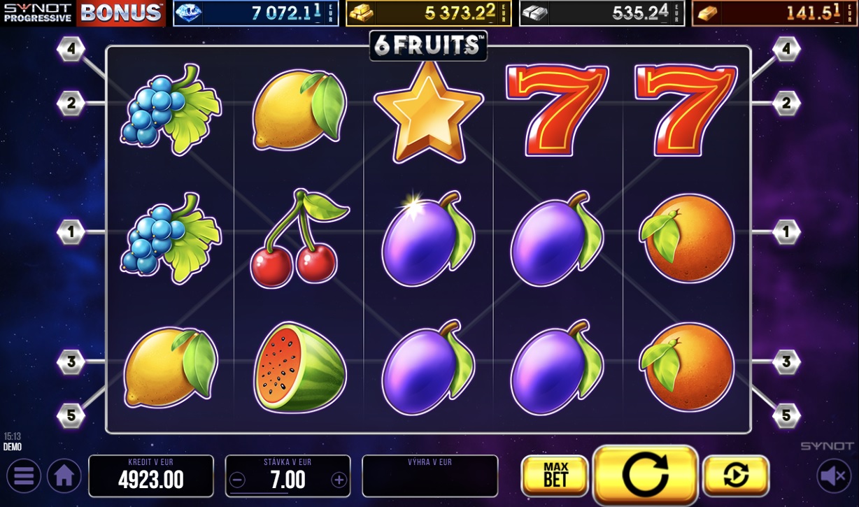 6 Fruits v Tipsport casino SK