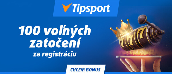 100 free spinov od Tipsportu len za registráciu