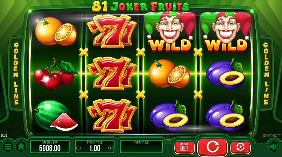 Synottip automat 81 Joker Fruits od Synot Games