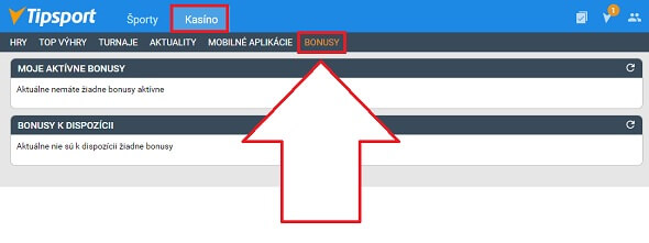 Bonusová ponuka Tipsportu