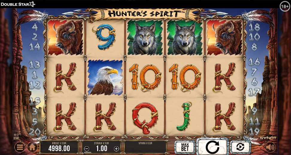 DoubleStar casino automat Hunter's Spirit Synot Games