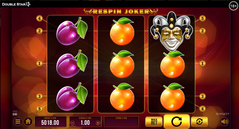 DoubleStar casino automat Respin Joker Synot Games