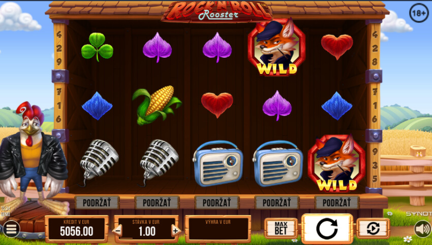 Tipsport online casino automat Rock'N'Roll Rooster