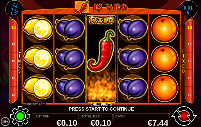 SynotTip online casino automat Chilli Fruits