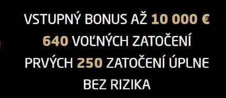 Synottip vstupný bonus 250 free spins