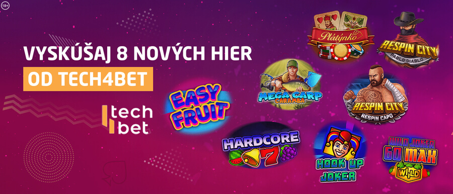 Nové hry od TECH4BET v online kasíne Synot Tip