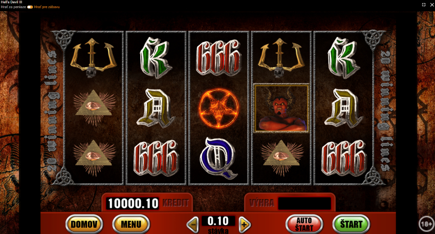 Zahraj si online slot Devil´s Hell III v Tipsporte