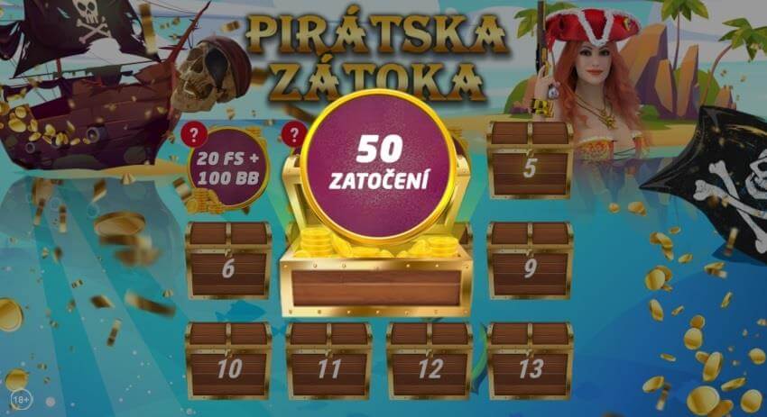 Pirátska zátoka v kasíne Synottip