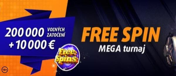 Tipsport Free Spin Mega turnaj