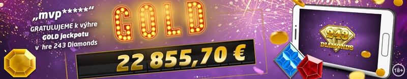 GOLD JACKPOT má nového výhercu