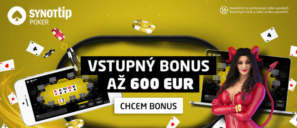 Synot bonus poker 600 €