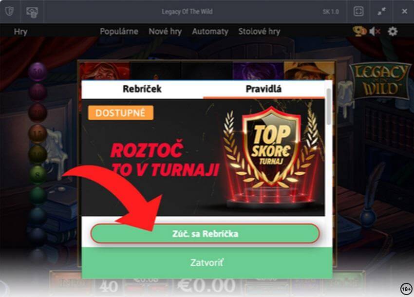 DOXXbet top skóre turnaj