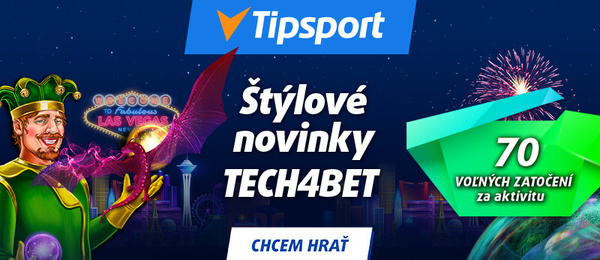 Klikni, vytvor si účet v Tipsporte a profituj z free spinov