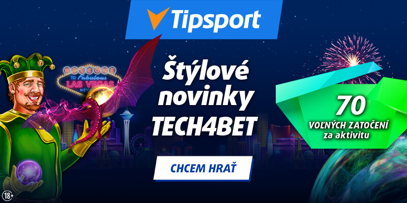 Klikni, vytvor si účet v Tipsporte a profituj z free spinov