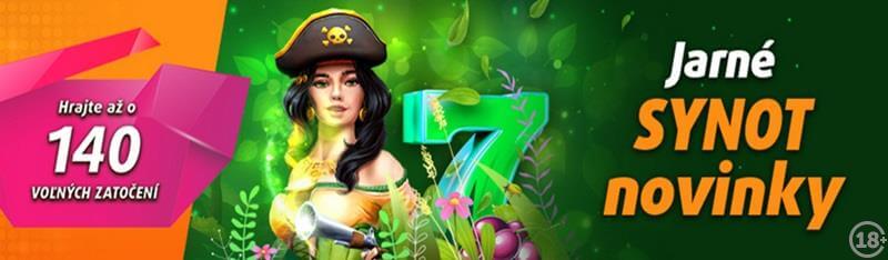 20 free spins na nové Synot automaty v Tipsporte