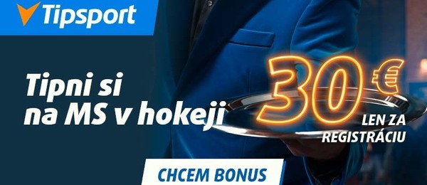 Tipsport bonus 30 eur počas MS v hokeji